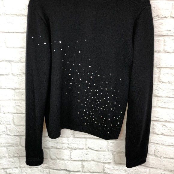 Moschino Jeans Black Sparkle Sweater Size 8 - Picture 6 of 6